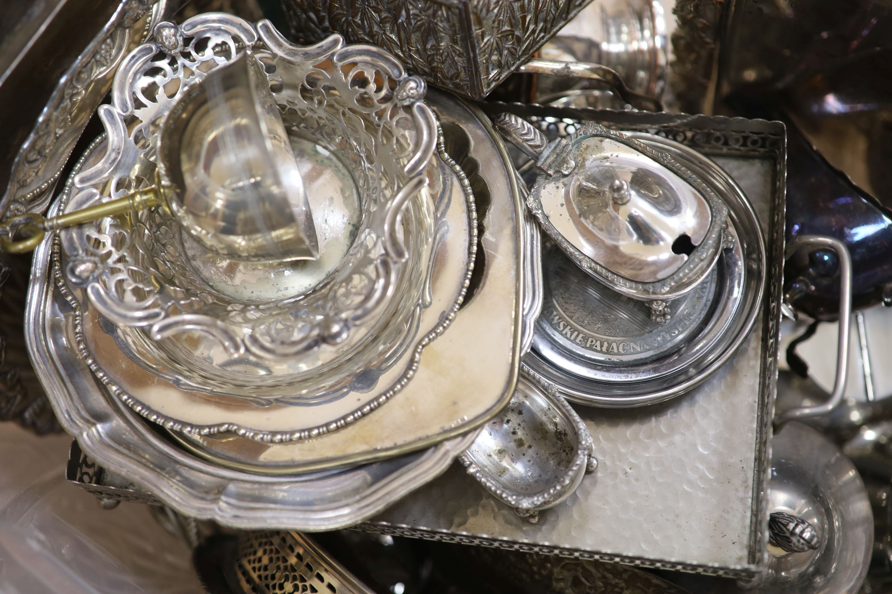 A quantity of silver-plated ware